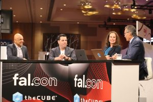 Daniel Bernard, chief business officer of CrowdStrike, and Punit Minocha, executive VP of business development at Zscaler, discuss zero-trust security at Fal.Con 2024.